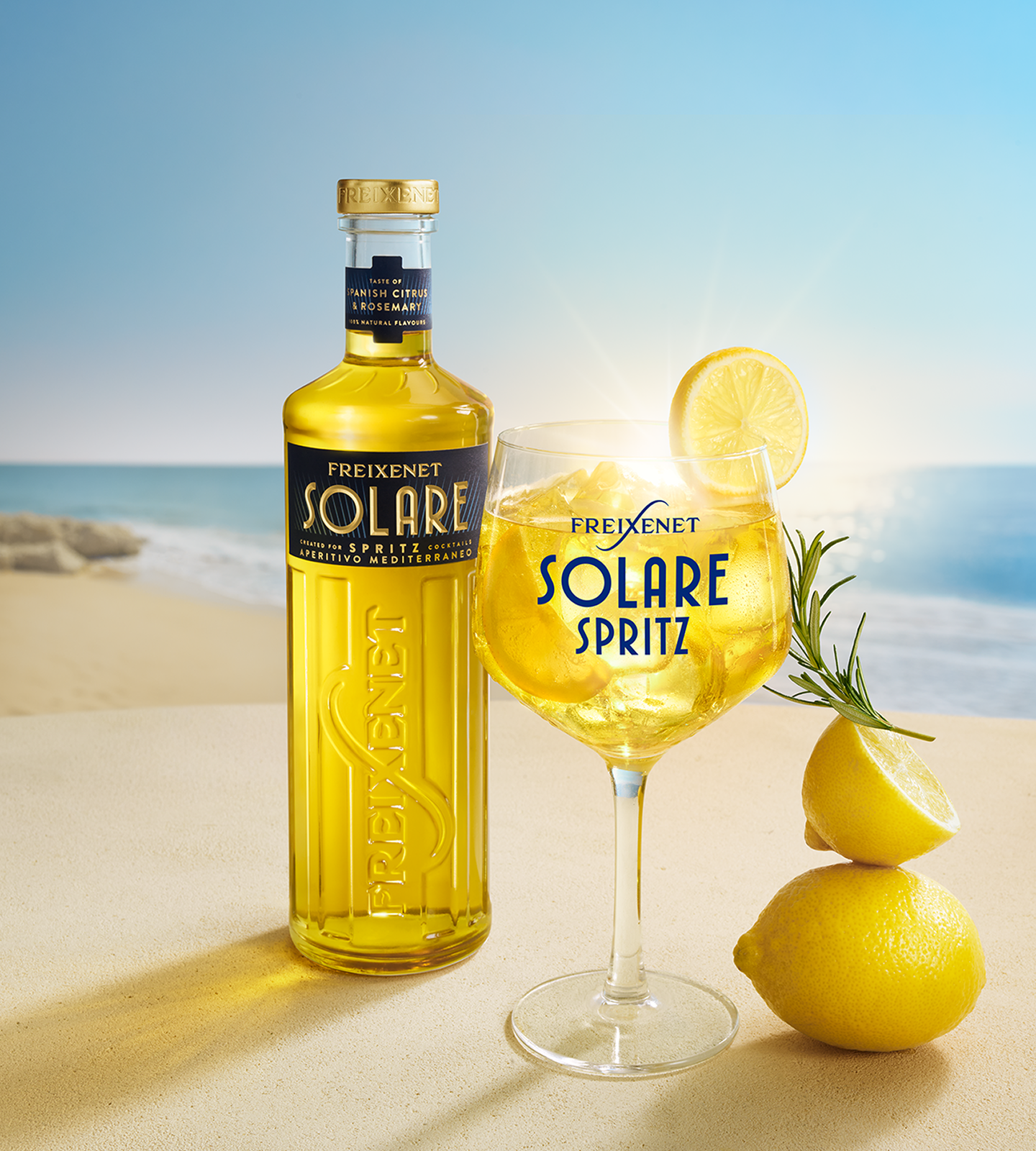 Bouteille Freixenet Solare avec ingrédients