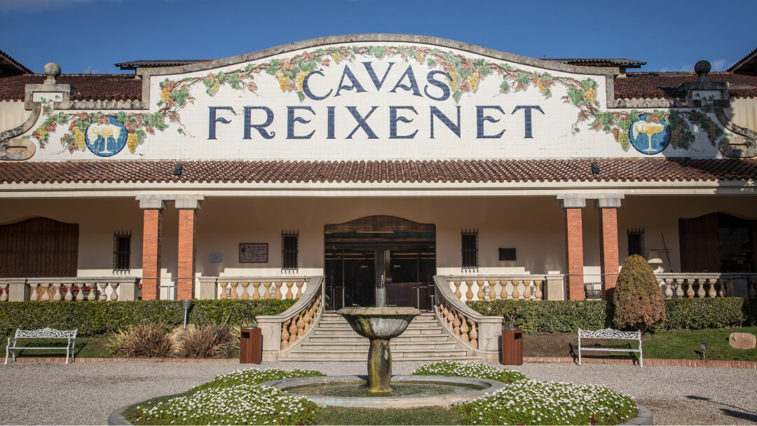 Cavas Freixenet Spain Winery headquarters facade.